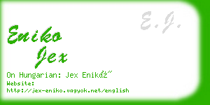 eniko jex business card